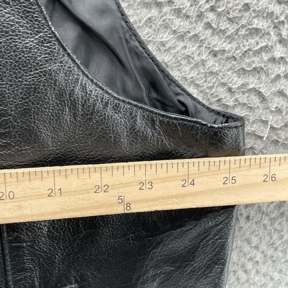 Genuine Leather Vest Men's 4X Motorcycle Biker Western Cowboy Riding 90's Rodeo - Picture 5 of 9